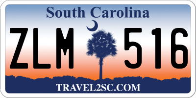 SC license plate ZLM516