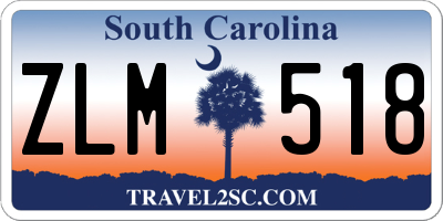 SC license plate ZLM518