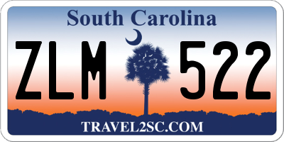SC license plate ZLM522