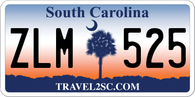 SC license plate ZLM525
