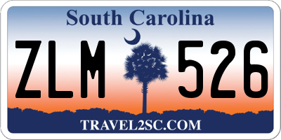 SC license plate ZLM526