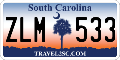 SC license plate ZLM533