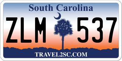 SC license plate ZLM537
