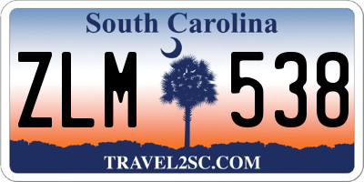 SC license plate ZLM538