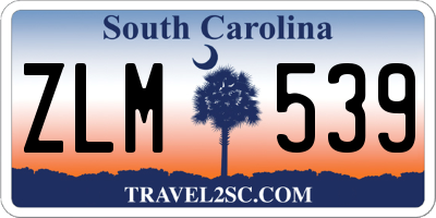SC license plate ZLM539