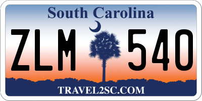 SC license plate ZLM540