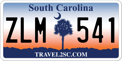 SC license plate ZLM541