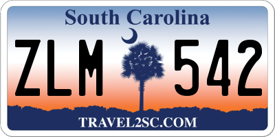 SC license plate ZLM542