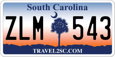 SC license plate ZLM543