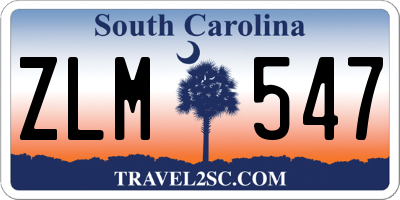 SC license plate ZLM547