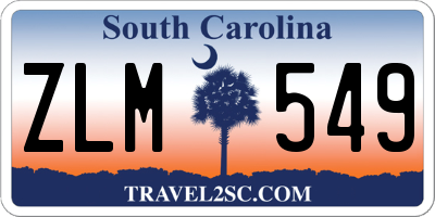 SC license plate ZLM549