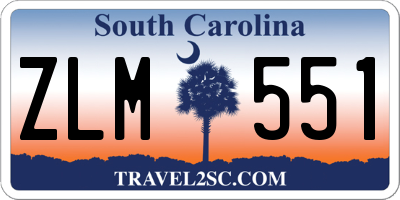 SC license plate ZLM551