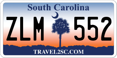 SC license plate ZLM552