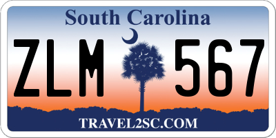 SC license plate ZLM567