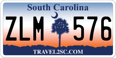 SC license plate ZLM576