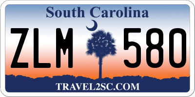 SC license plate ZLM580