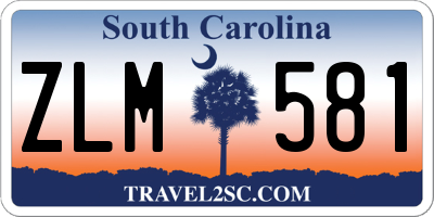 SC license plate ZLM581