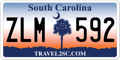 SC license plate ZLM592