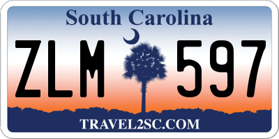 SC license plate ZLM597