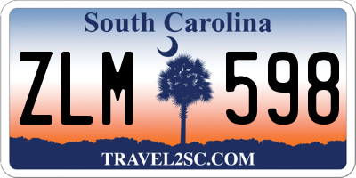 SC license plate ZLM598