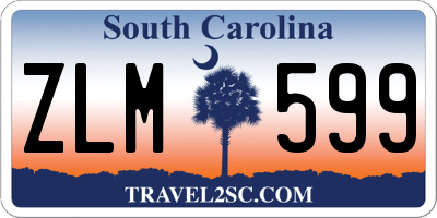 SC license plate ZLM599