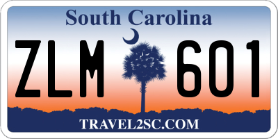 SC license plate ZLM601