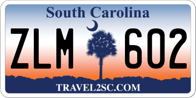 SC license plate ZLM602