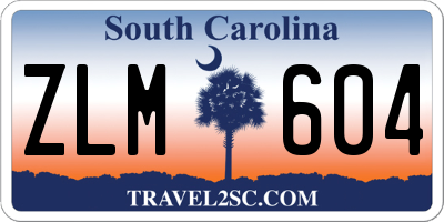 SC license plate ZLM604