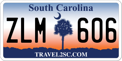 SC license plate ZLM606