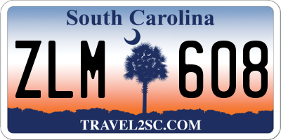 SC license plate ZLM608