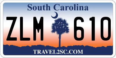 SC license plate ZLM610