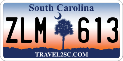SC license plate ZLM613