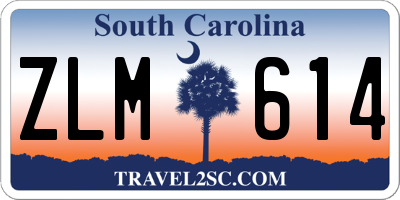 SC license plate ZLM614
