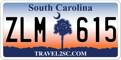 SC license plate ZLM615