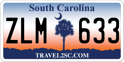 SC license plate ZLM633