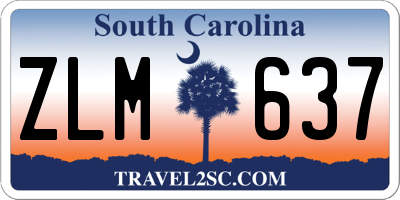SC license plate ZLM637