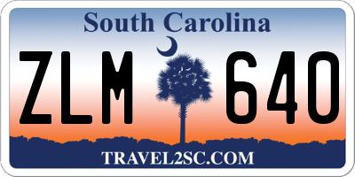 SC license plate ZLM640
