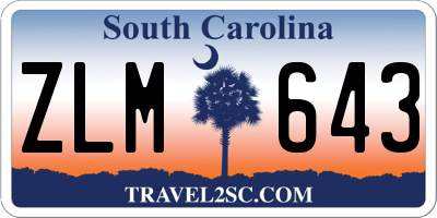 SC license plate ZLM643