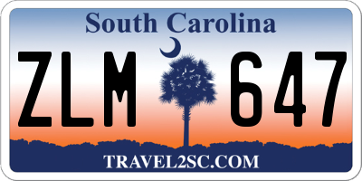 SC license plate ZLM647