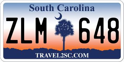 SC license plate ZLM648