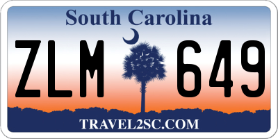SC license plate ZLM649