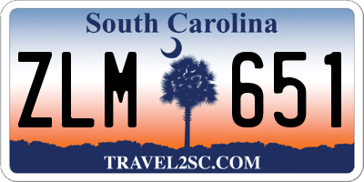 SC license plate ZLM651