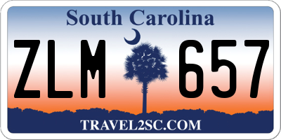 SC license plate ZLM657