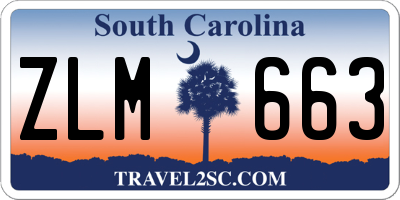 SC license plate ZLM663