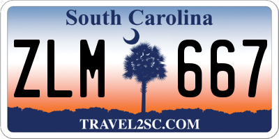 SC license plate ZLM667