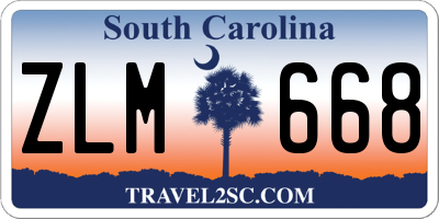 SC license plate ZLM668