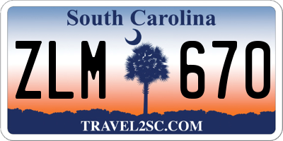 SC license plate ZLM670
