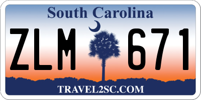 SC license plate ZLM671
