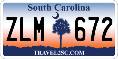 SC license plate ZLM672