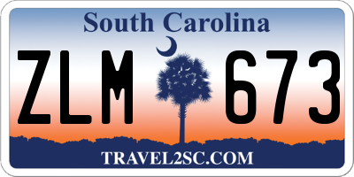 SC license plate ZLM673